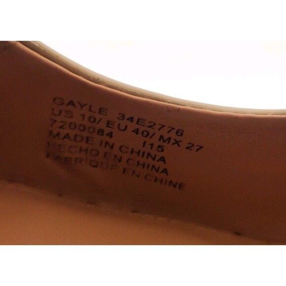 Calvin Klein Heels Size 10 Faux Leather Stiletto Nude Neutral Pointy Toe Beige - Picture 9 of 11